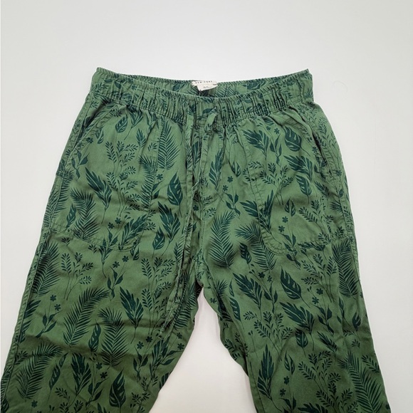 Nicole Miller New York XS Green Botanical Print Lounge Pants - Picture 3 of 6